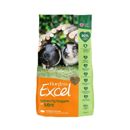 Burgess Excel Adult Guinea Pig Nuggets with Mint 3kg