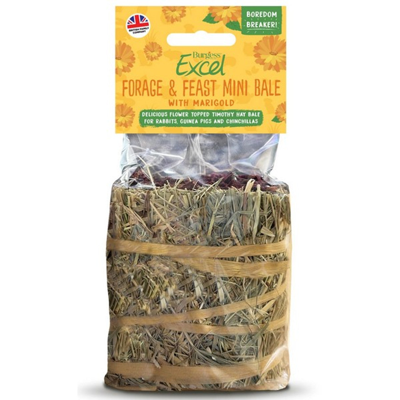 Burgess Excel Forage & Feast Mini Hay Bale with Marigold