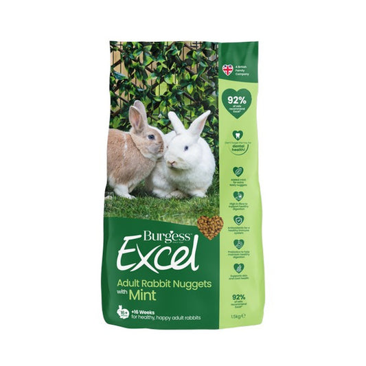 Burgess Excel Nuggets with Mint for Adult Rabbits 1.5kg