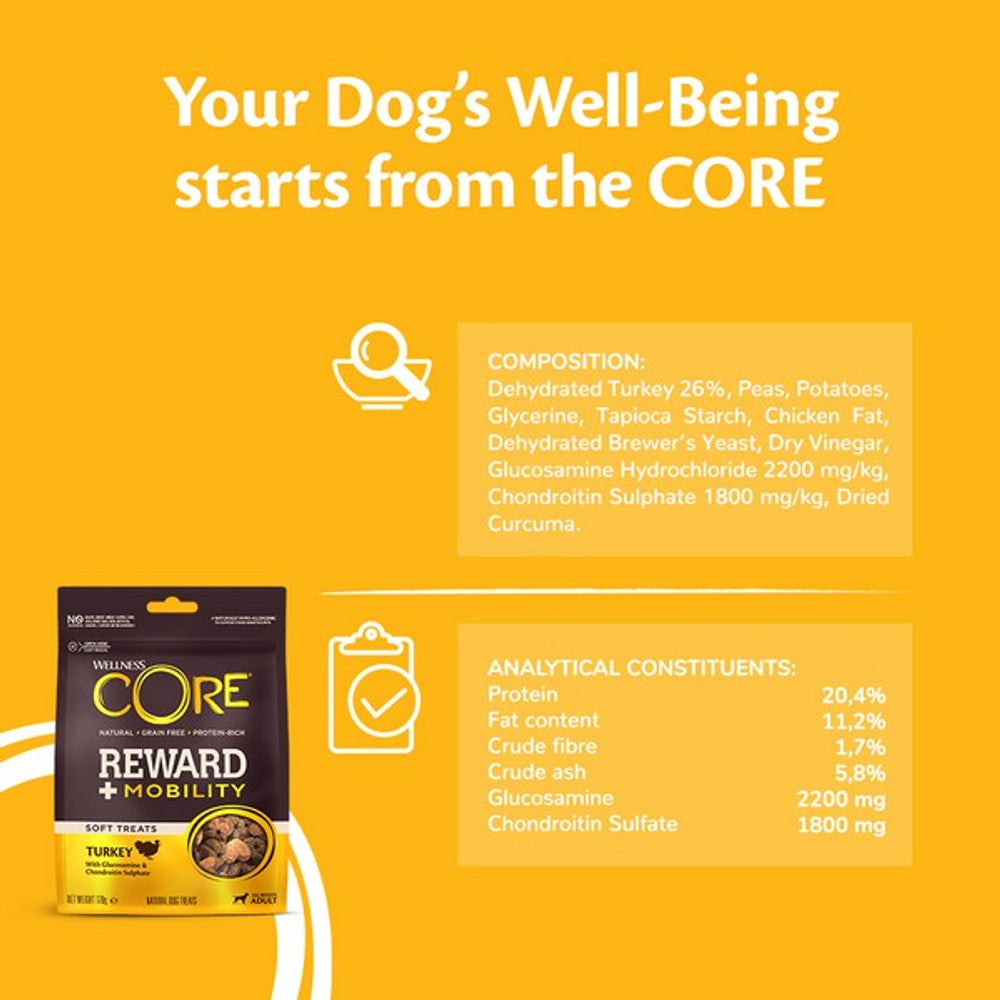 Wellness CORE Dog Treats Adult Reward+ Turkey 170g