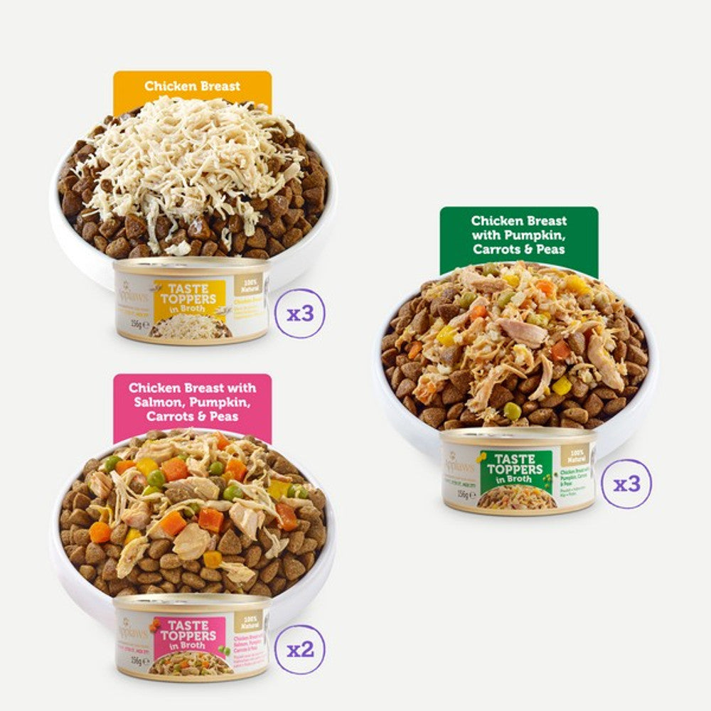 Applaws Taste Toppers Natural Wet Dog Food Broth Selection 8 x 156g Tins