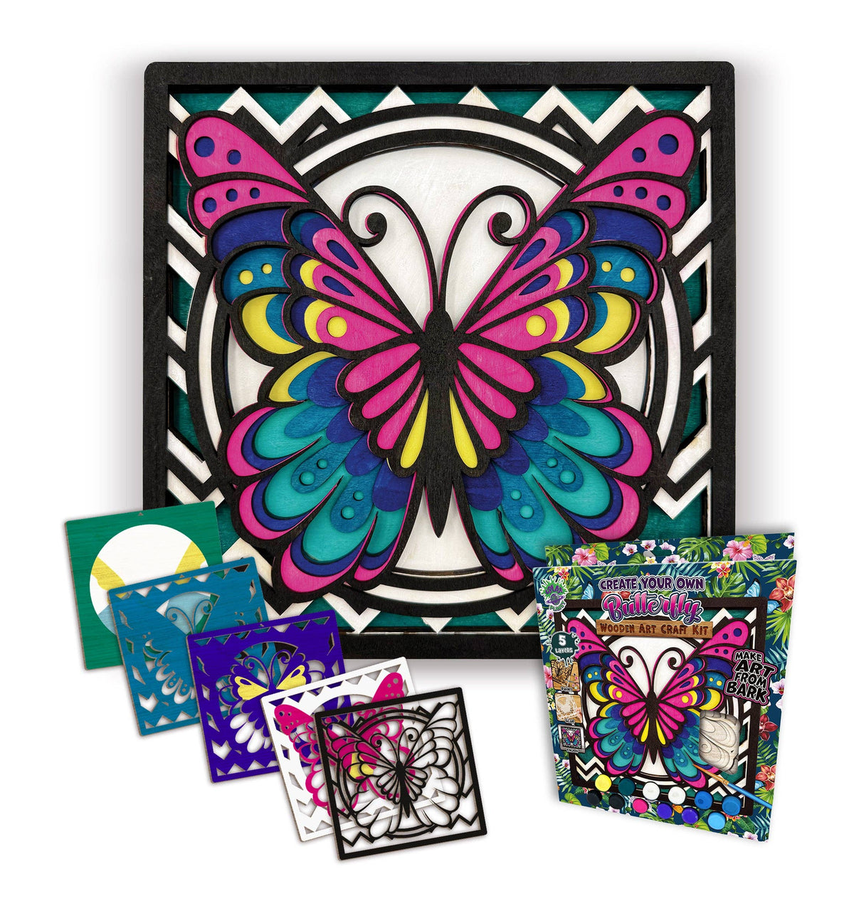Splat Planet - Wooden Butterfly Art Craft Kit