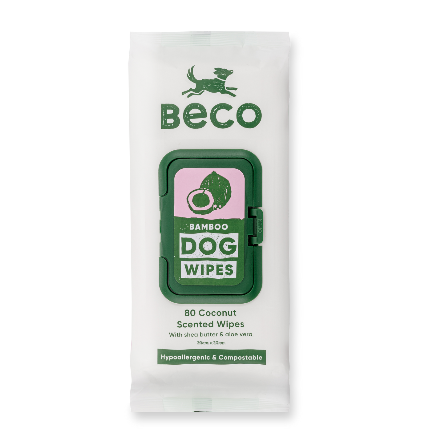 Beco Bamboo Dog Wipes, Coconut Scented
