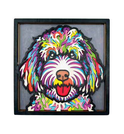 Splat Planet - Wooden Doodle Dog Art Craft Kit