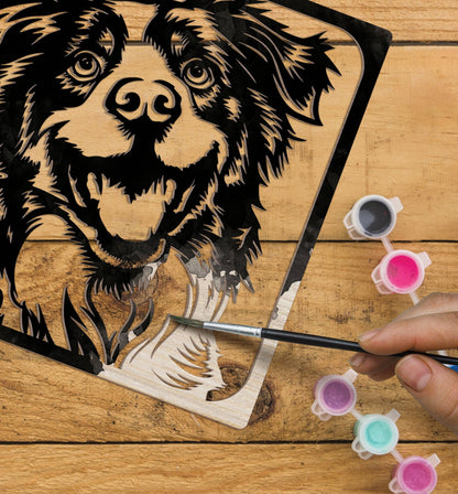 Splat Planet - Wooden Dog Art Craft Kit