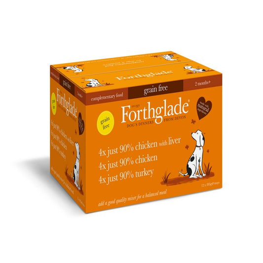Forthglade Just Multicase Dog Poultry 12 x 395g- variety pack