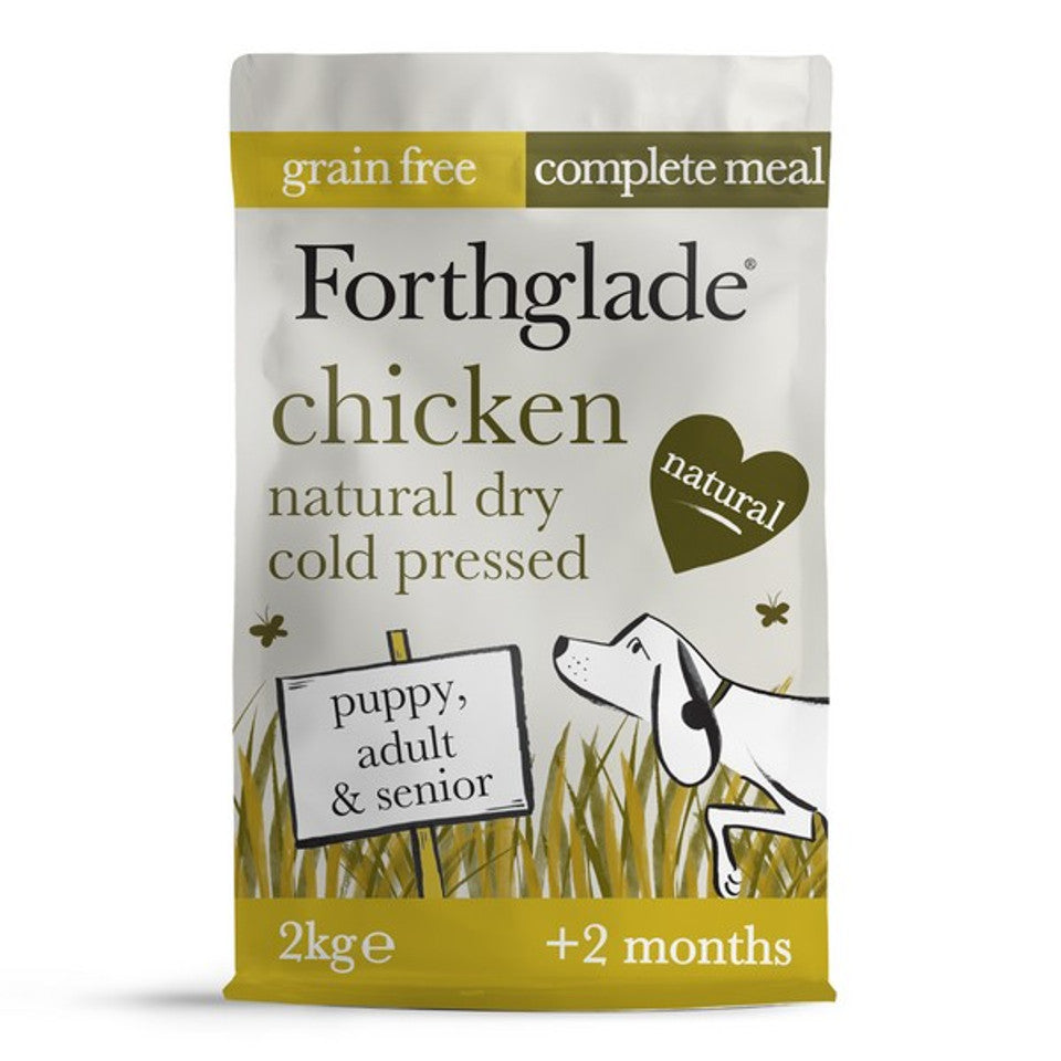 2kg Chicken - Cold Pressed Natural Grain Free Dog Food - Forthglade
