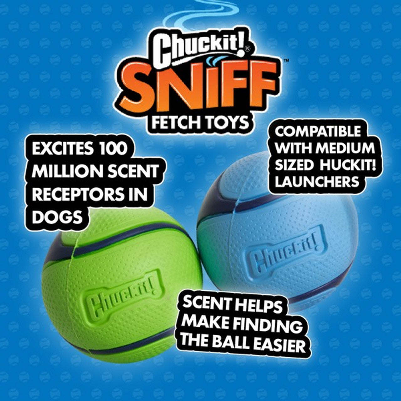 Chuckit! Sniff Fetch Ball Bacon Medium 1pk