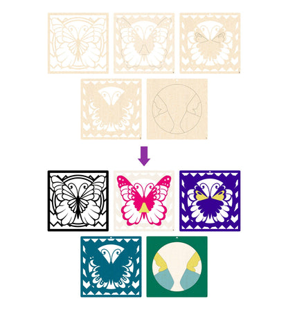 Splat Planet - Wooden Butterfly Art Craft Kit