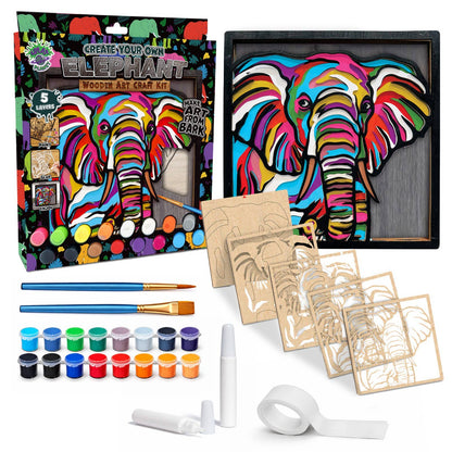 Splat Planet - Wooden Elephant Art Craft Kit