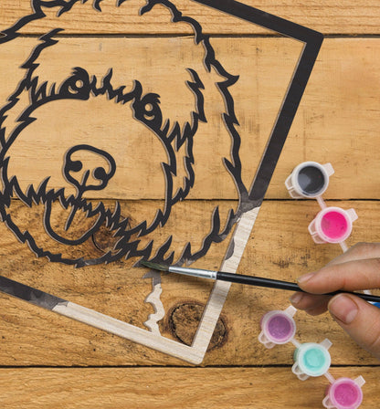 Splat Planet - Wooden Doodle Dog Art Craft Kit