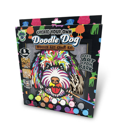 Splat Planet - Wooden Doodle Dog Art Craft Kit
