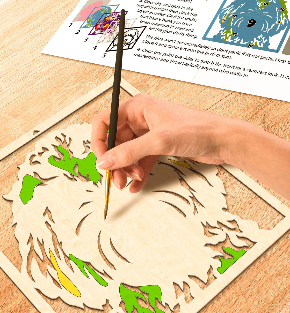 Splat Planet - Wooden Doodle Dog Art Craft Kit