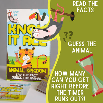 Know It All! Animals Educational Card Game - Kids Games