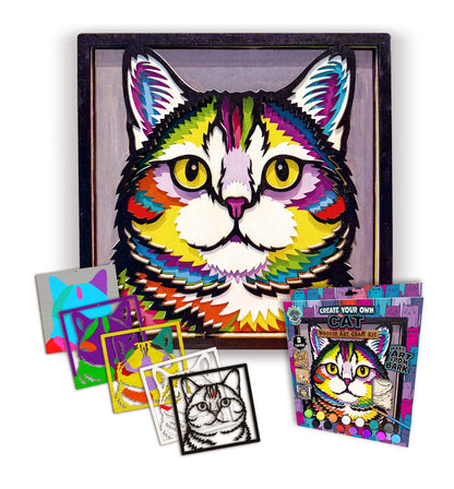 Splat Planet - Wooden Cat Art Craft Kit