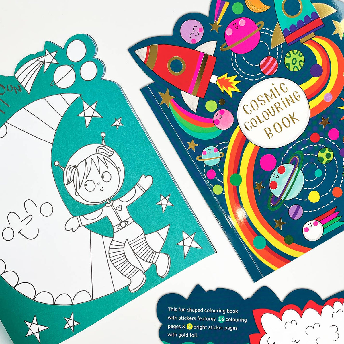 Rachel Ellen Designs - Cosmic Die-Cut Colouring Book With Stickers
