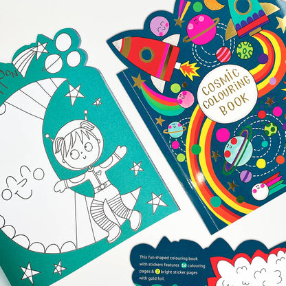 Rachel Ellen Designs - Cosmic Die-Cut Colouring Book With Stickers