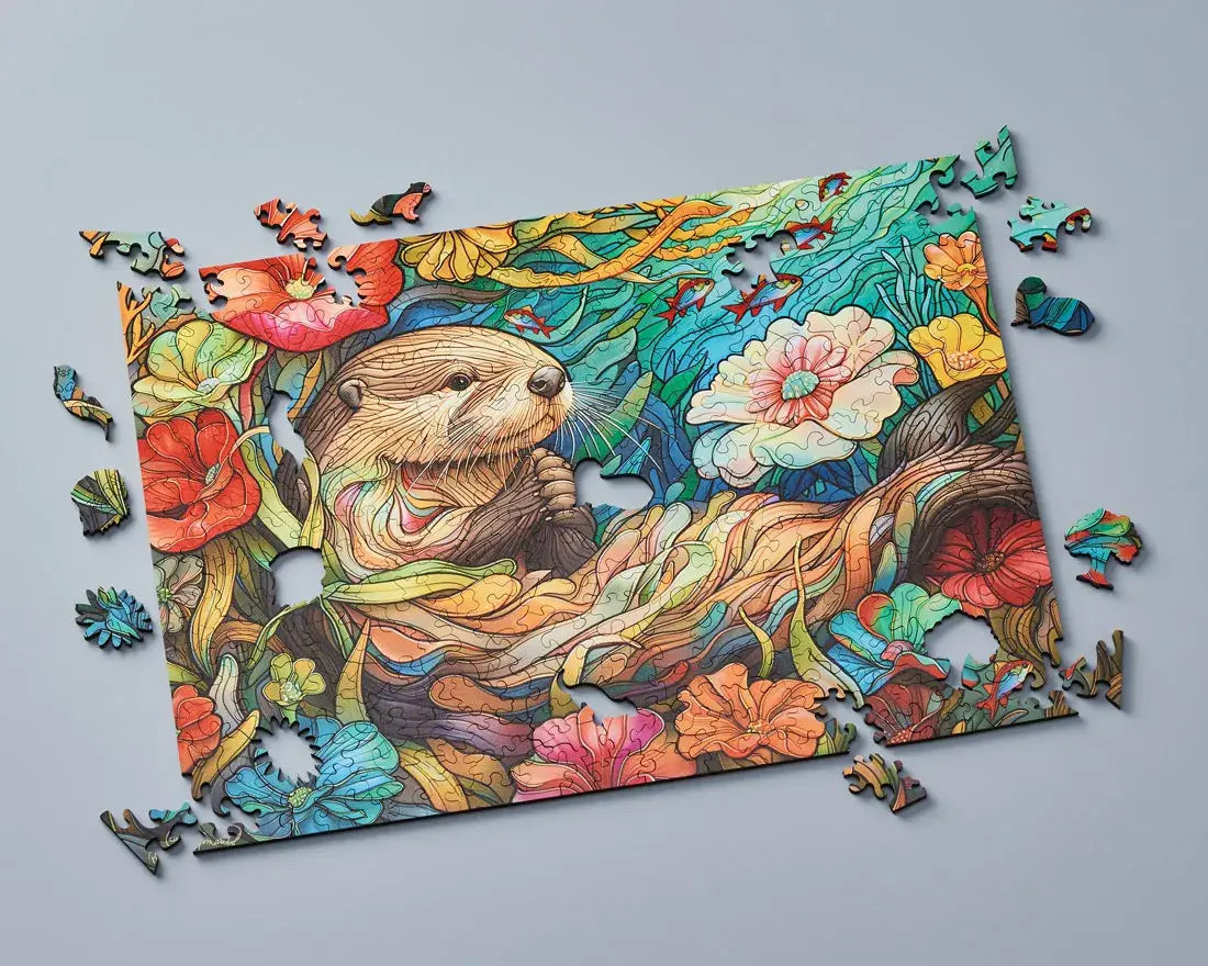 Wentworth Puzzles - Otter Oasis - Free From Puzzle Cut