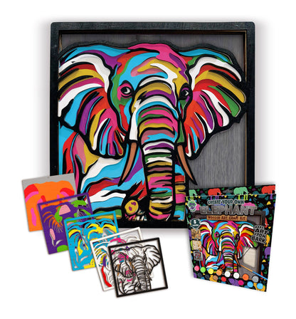 Splat Planet - Wooden Elephant Art Craft Kit