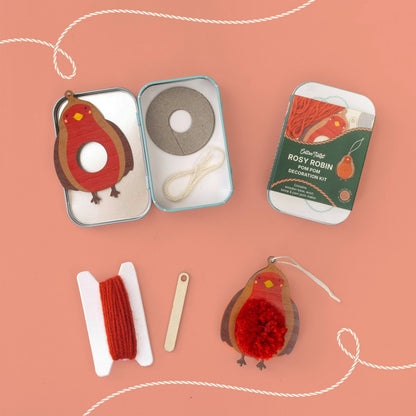 Make Your Own Pom Pom Robin Decoration Kit