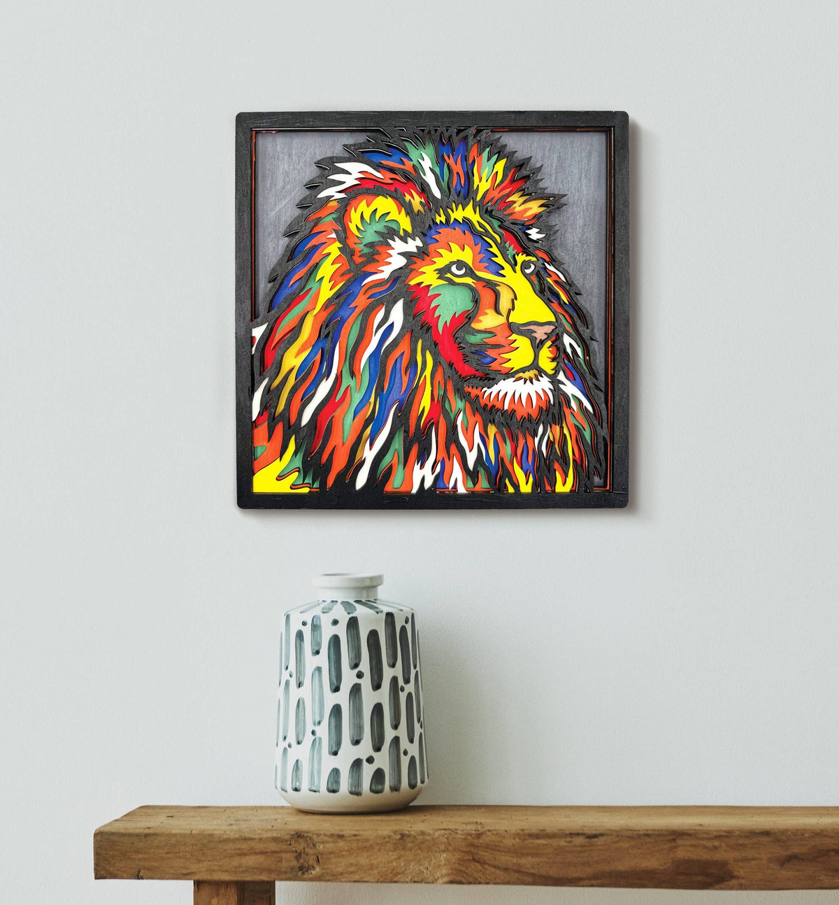 Splat Planet - Wooden Lion Art Craft Kit