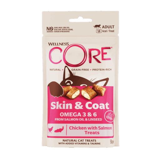 Wellness CORE treats skin & coat, chicken with salmon - 50G