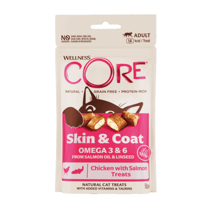 Wellness CORE treats skin & coat, chicken with salmon - 50G
