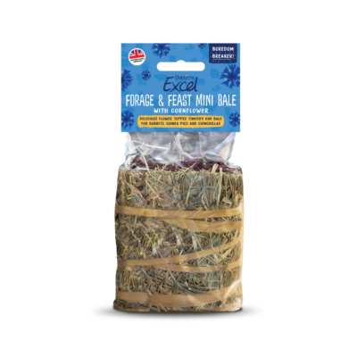 Burgess Excel Forage & Feast Mini Hay Bale with Cornflower