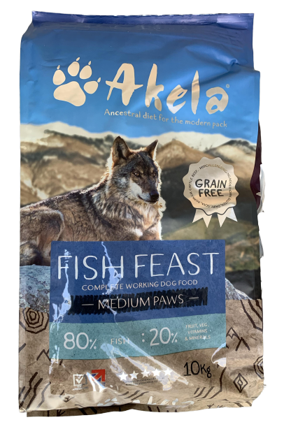 Akela 80:20 Fish Feast Complete Working Dog Food - Medium Paws