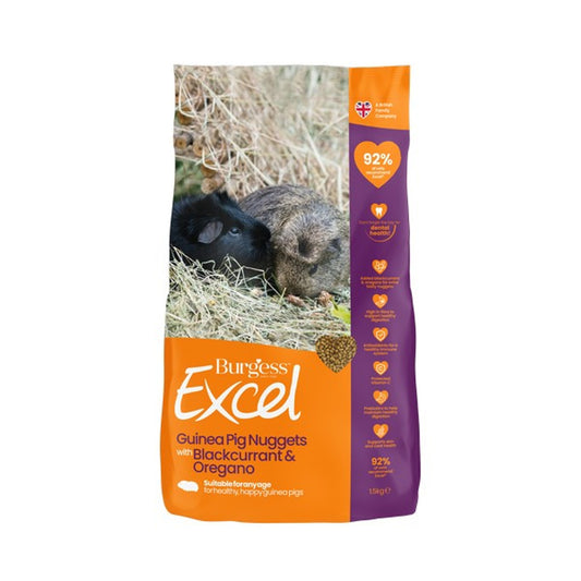 Burgess Excel Adult Guinea Pig Nuggets with Blackcurrant and Oregano