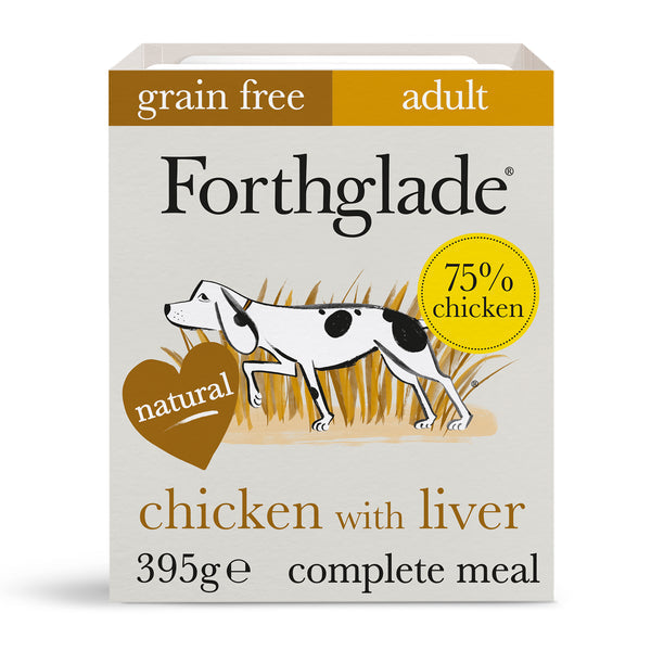 Forthglade Chicken & liver with sweet potato & vegetables natural wet dog food (395g)