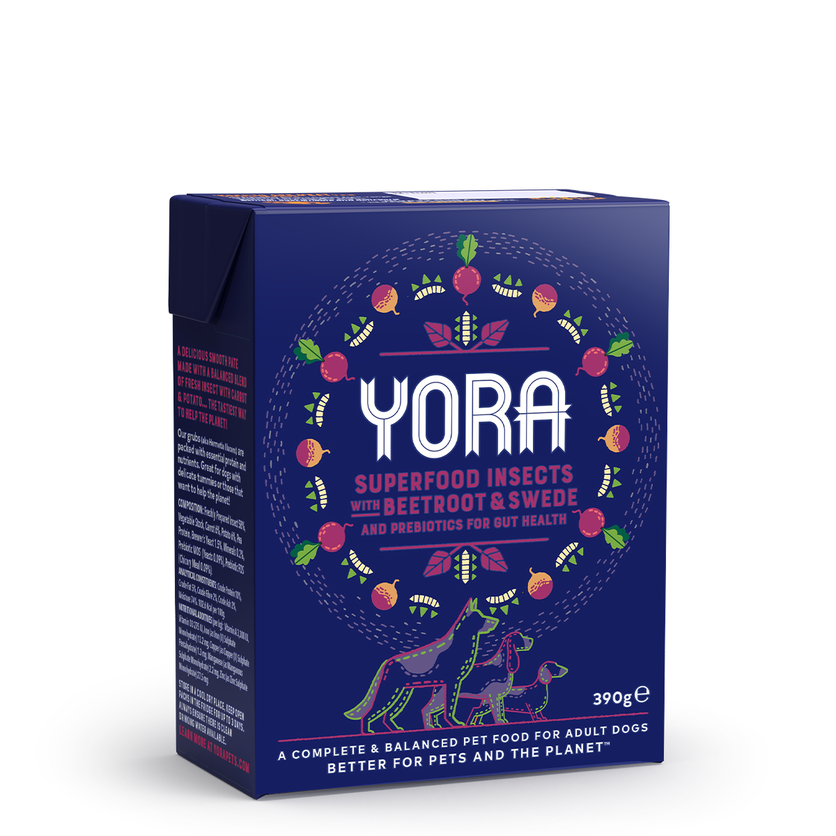 Yora Pâté Beetroot & Swede Wet Dog Food 390g