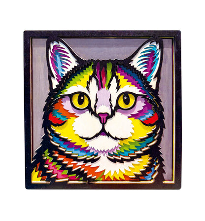 Splat Planet - Wooden Cat Art Craft Kit