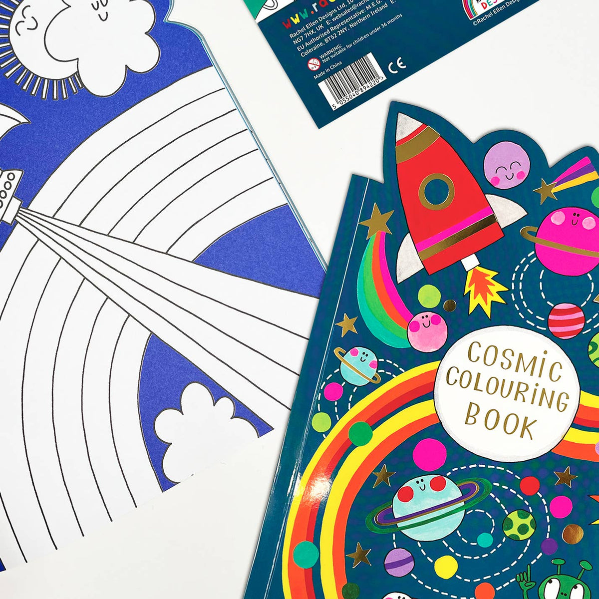 Rachel Ellen Designs - Cosmic Die-Cut Colouring Book With Stickers