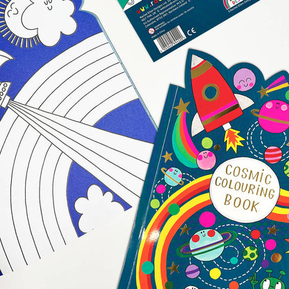 Rachel Ellen Designs - Cosmic Die-Cut Colouring Book With Stickers