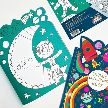 Rachel Ellen Designs - Cosmic Die-Cut Colouring Book With Stickers