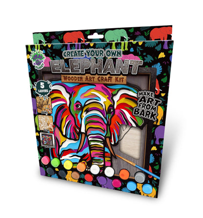 Splat Planet - Wooden Elephant Art Craft Kit