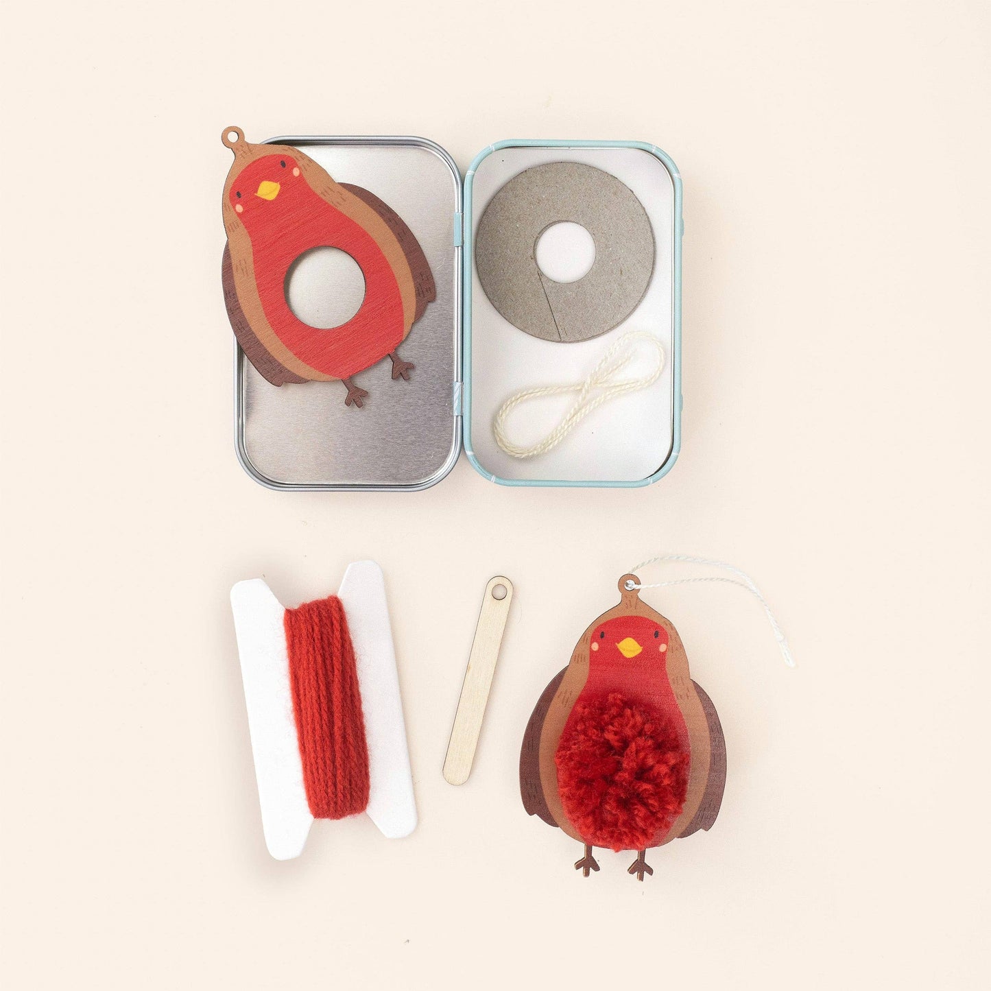 Make Your Own Pom Pom Robin Decoration Kit