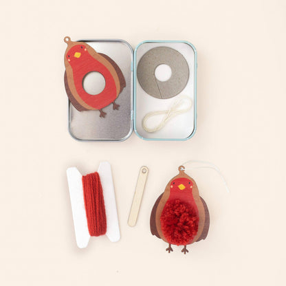 Make Your Own Pom Pom Robin Decoration Kit