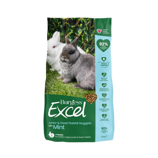 Burgess Excel Junior Dwarf Rabbit Nuggets with Mint 1.5kg