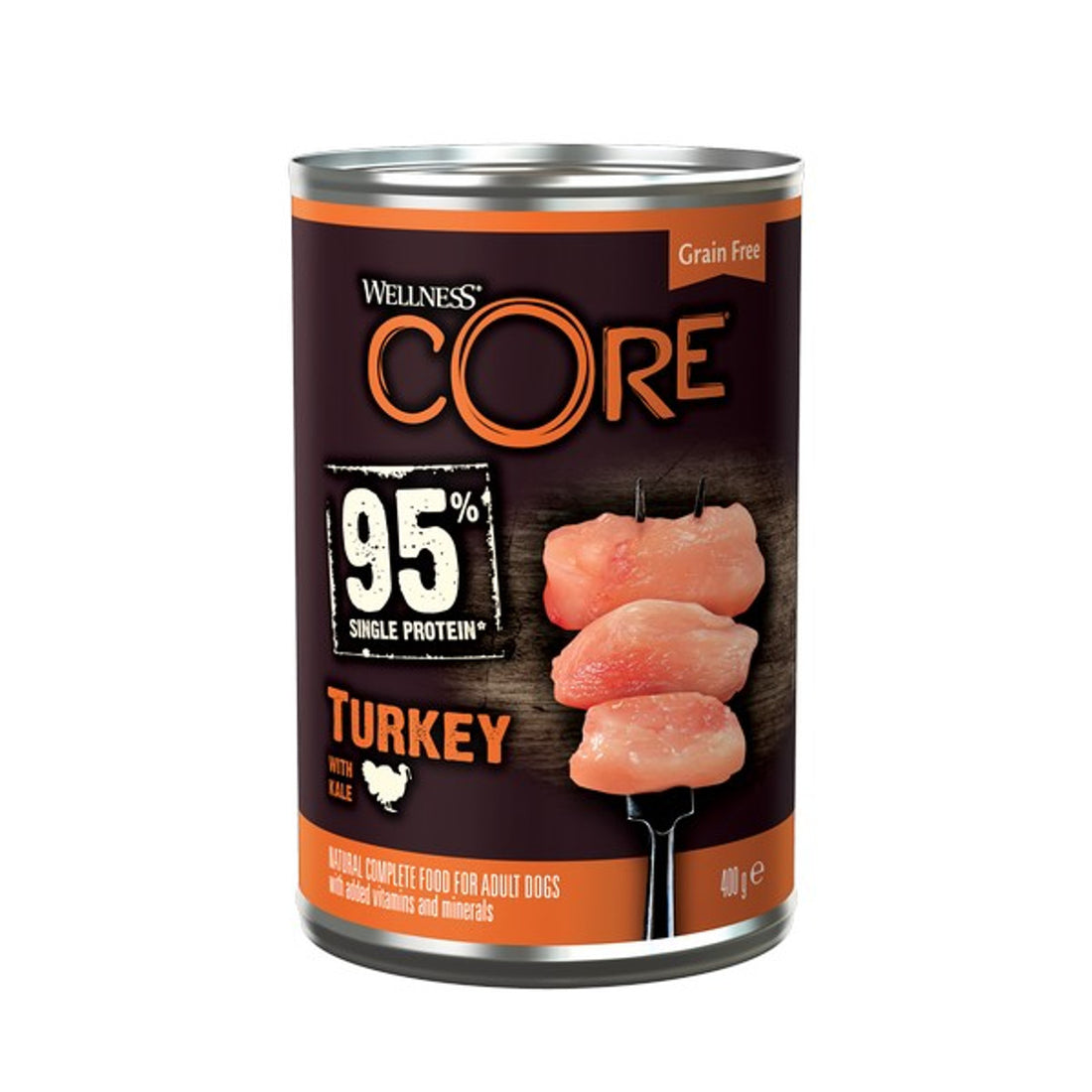Wellness CORE Dog Wet 95% Single Protein Turkey with Kale Recipe 400g ...