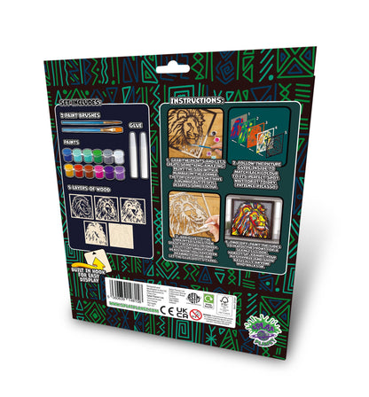 Splat Planet - Wooden Lion Art Craft Kit