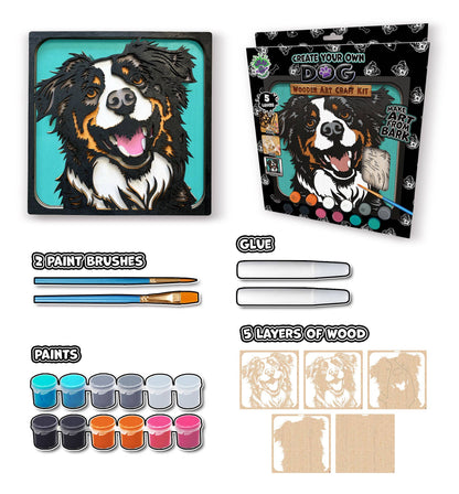 Splat Planet - Wooden Dog Art Craft Kit