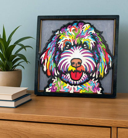 Splat Planet - Wooden Doodle Dog Art Craft Kit