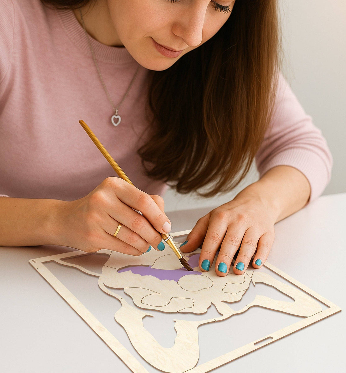 Splat Planet - Wooden French Bulldog Art Craft Kit