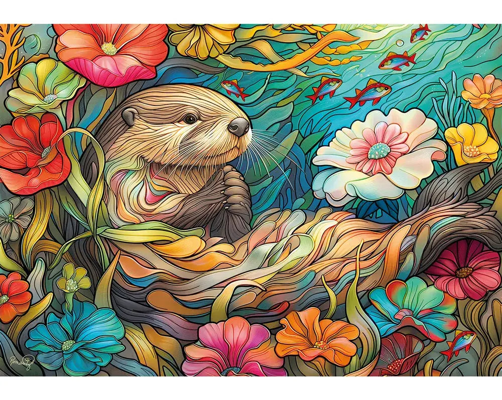 Wentworth Puzzles - Otter Oasis - Free From Puzzle Cut