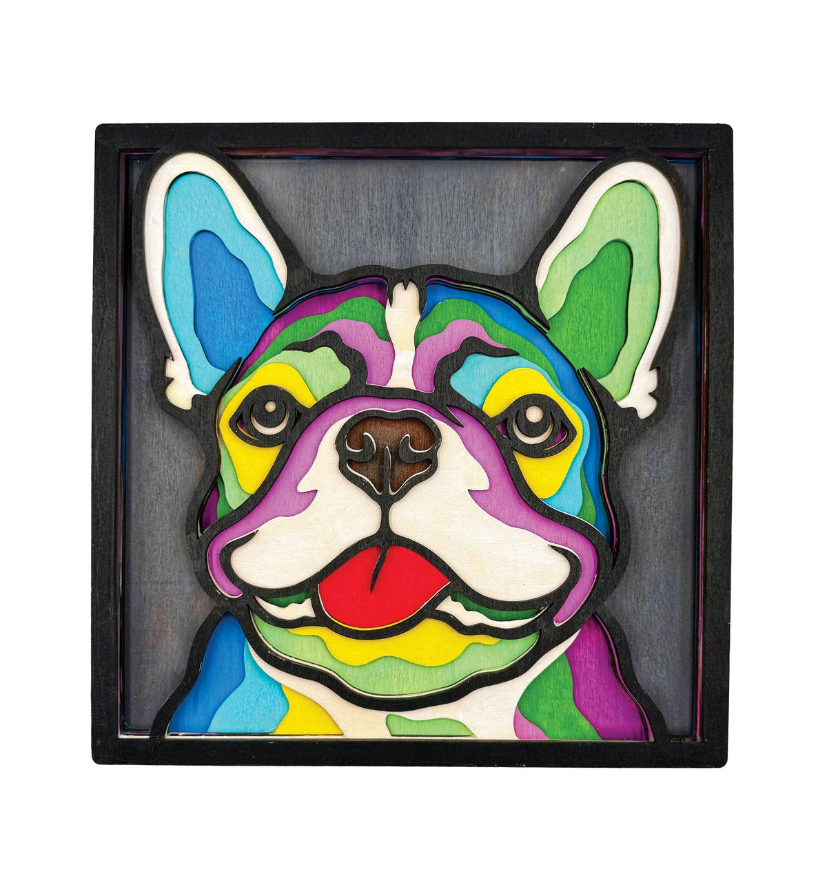 Splat Planet - Wooden French Bulldog Art Craft Kit