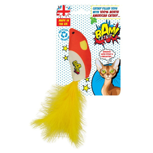 BAM Catnip Feather Mouse