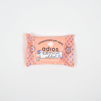 Compostable Pet Wipes by Adios